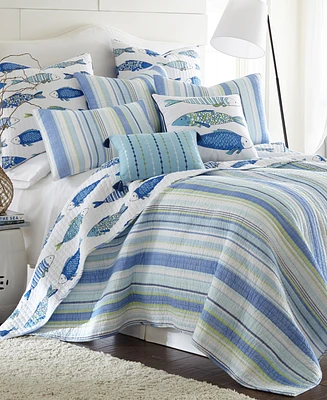 Levtex Catalina Coastal Reversible 3-Pc. Quilt Set, King