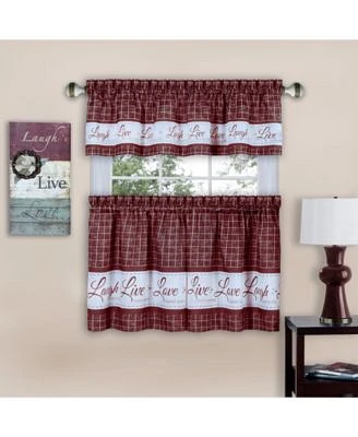 Achim Live Love Laugh Window Curtain Tier Valances