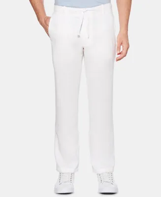 Perry Ellis Men's Regular-Fit 100% Linen Drawstring Pants