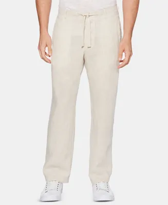 Perry Ellis Men's Regular-Fit 100% Linen Drawstring Pants