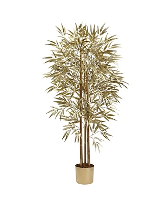Nearly Natural 5' Golden Faux Tree
