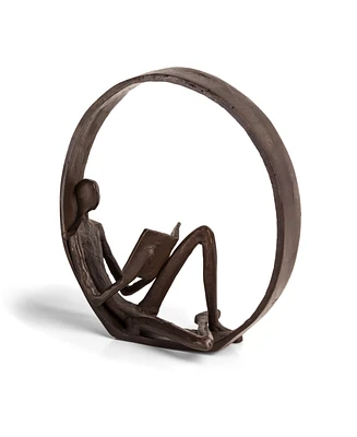 Danya B. Encircled Reader Iron Sculpture