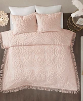 Madison Park Laetitia Medallion Fringe 3-Pc. Quilt Set, Full/Queen