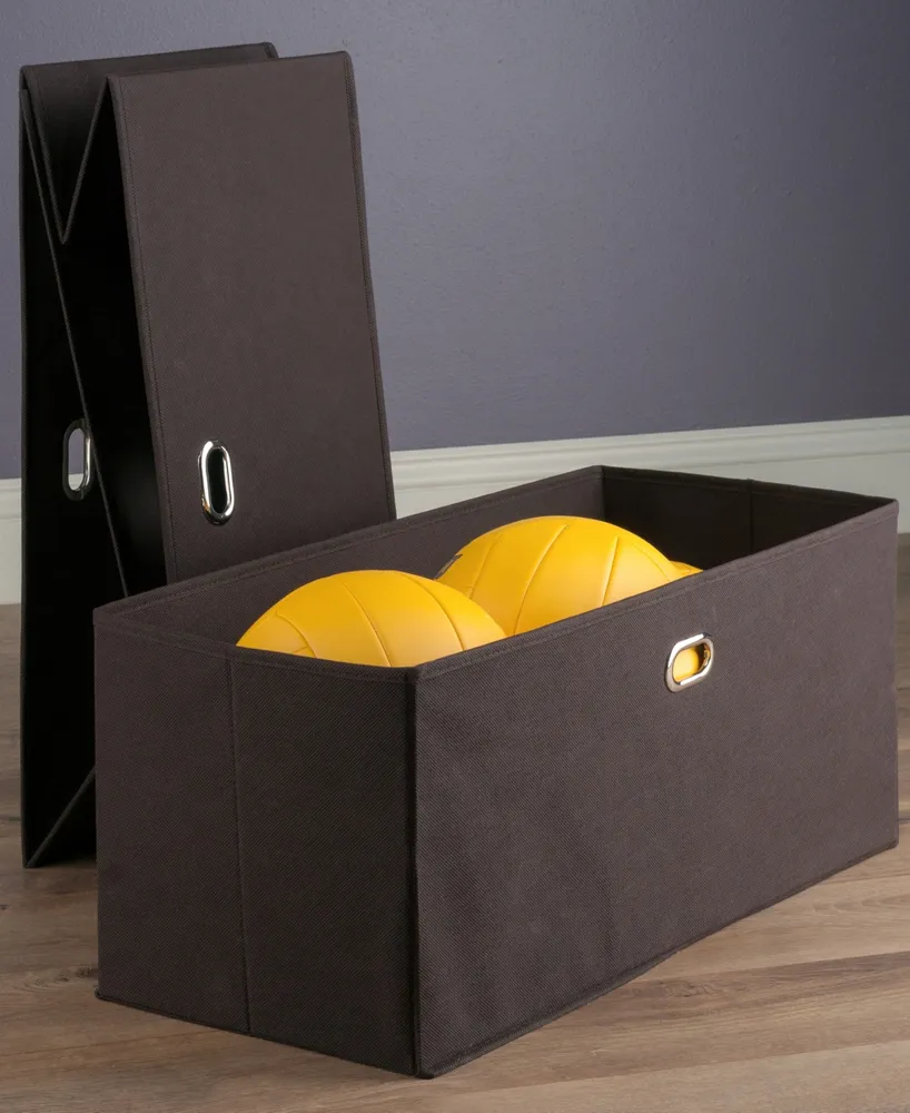 Winsome Torino -Pc Set Folding Fabric Baskets Chocolate
