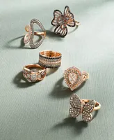 Le Vian Chocolate Layer Cake Blackberry Diamonds, Chocolate Diamonds & Nude Diamonds Statement Ring (1-5/8 ct. t.w.) in 14k Rose