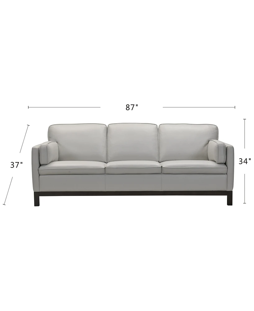 Closeout! Virton 87" Leather Sofa, Created for Macy's