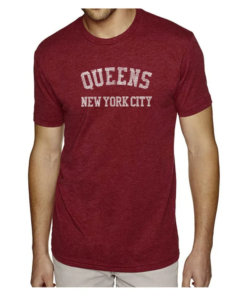 La Pop Art Mens Premium Blend Word T-Shirt - Queens Ny Neighborhoods