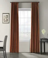 Half Price Drapes Copper Kettle Vintage Textured Faux Dupioni Silk Curtain