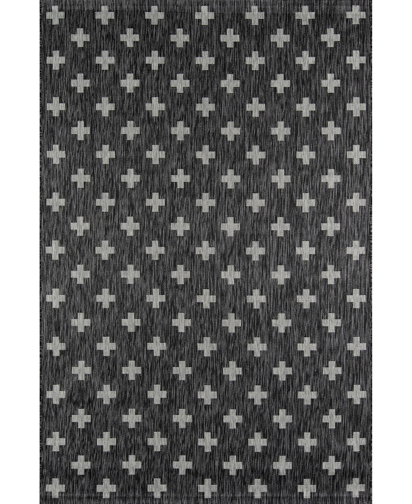 Novogratz Villa Vi- Charcoal 5'3" x 7'6" Outdoor Area Rug