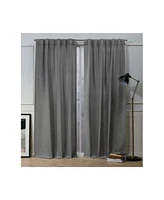 Nicole Miller Mellow Slub Textured Hidden Tab Top Curtain Panel Pair