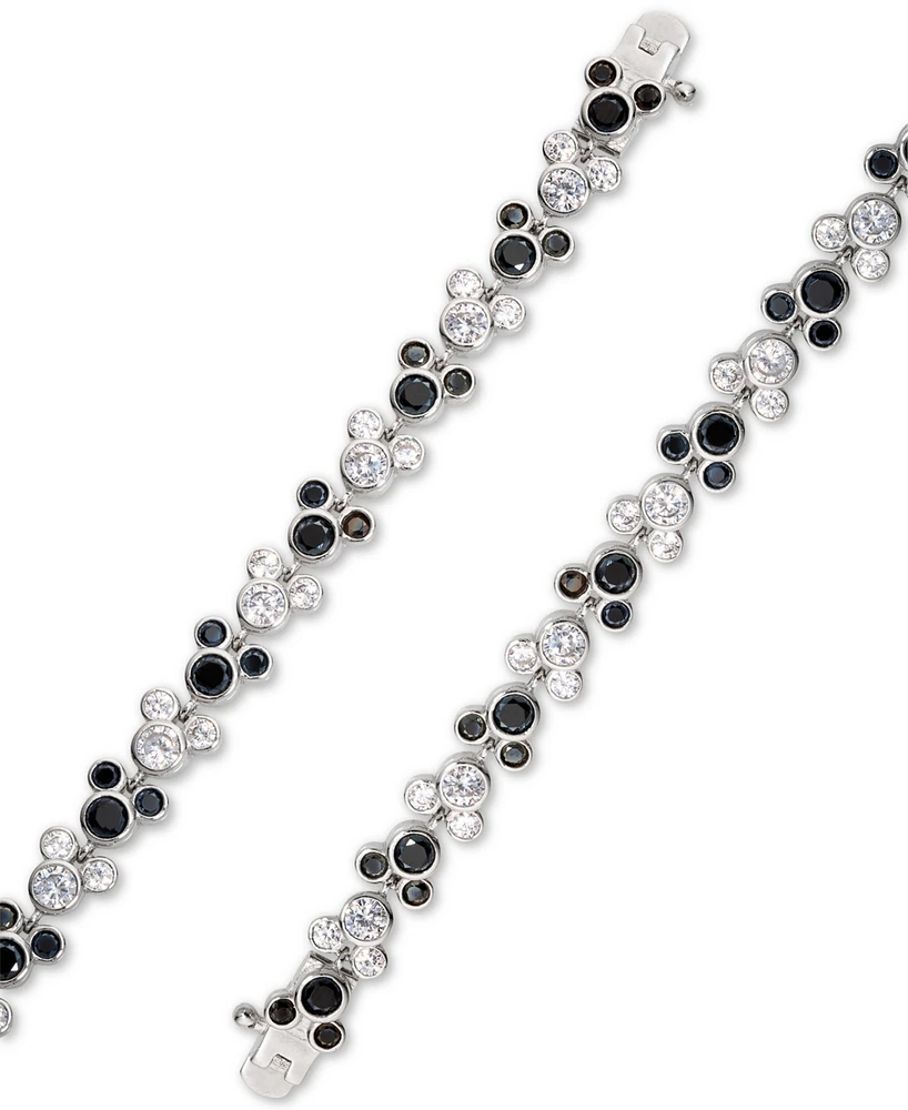 Disney Cubic Zirconia Mickey Mouse Tennis Bracelet in Sterling Silver