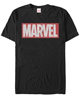Marvel Men's Distressed Logo Short Sleeve T-Shirt