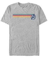 Marvel Men's Comic Collection Avengers Multi Stripe Logo Short Sleeve T-Shirt