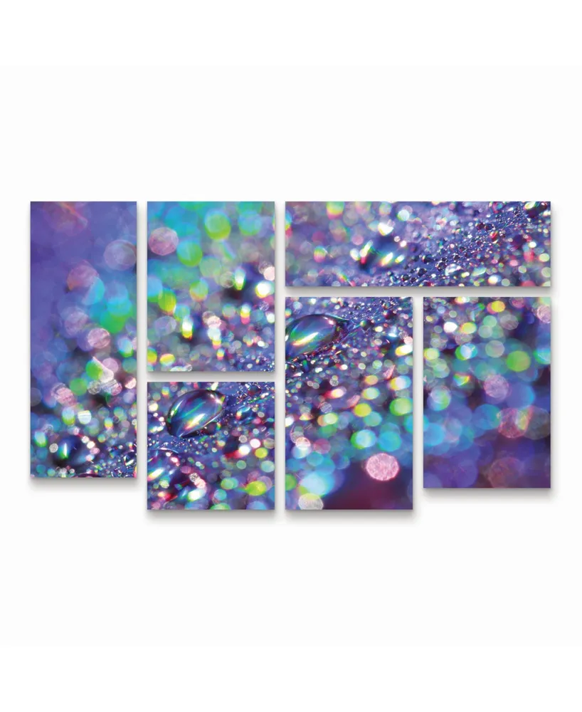 Beata Czyzowska Young Colours of the Rainbow Multi Panel Art Set 6 Piece - 49" x 19"