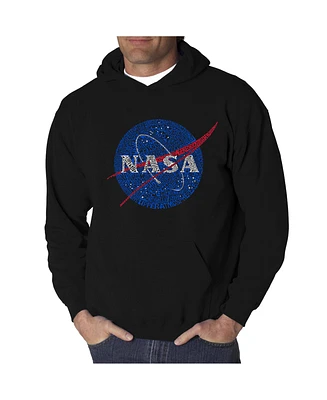 La Pop Art Men's Word Hoodie - Nasa Meatball Logo