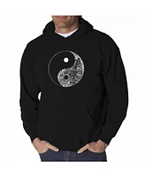 La Pop Art Men's Word Hoodie - Yin Yang