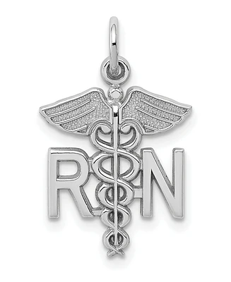 Registered Nurse Charm in 14k White Gold