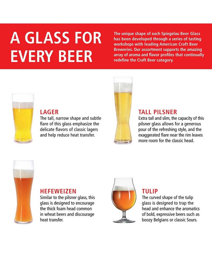 Spiegelau Classic Beer Tasting Kit Set of 4