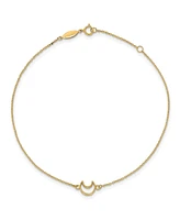 Polished Moon Anklet in 14k Yellow Gold