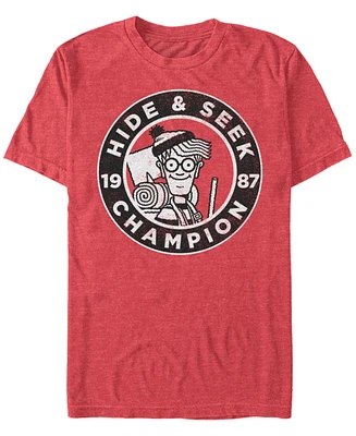 Where's Waldo? Men's Hide And Seek Champion Short Sleeve T-Shirt