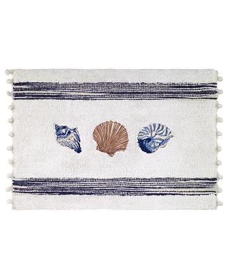 Avanti Blue Lagoon Ombre Seashells Bath Rug, 20" x 30"