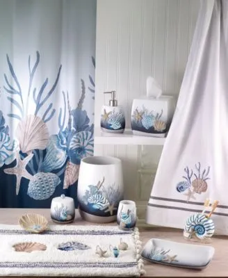 Avanti Blue Lagoon Ombre Seashells Bath Accessories