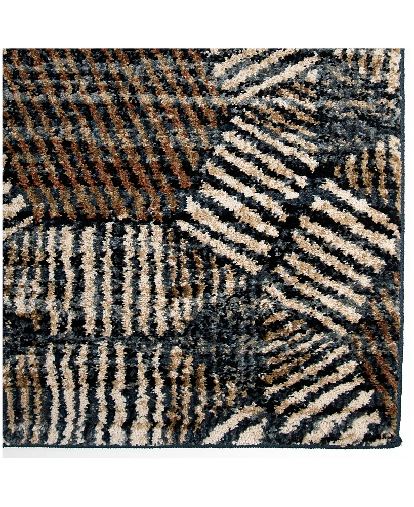 Closeout! Orian Adagio Textured Penny Blue 5'1" x 7'6" Area Rug