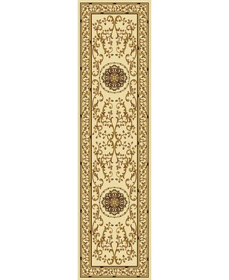 Closeout! Km Home //Ivory Navelli Ivory 2'2" x 8' Runner Rug