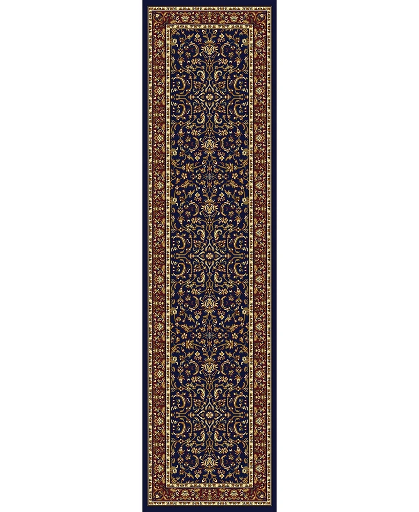 Closeout! Km Home 1318/1543/Navy Navelli Blue 2'2" x 8' Runner Rug
