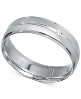Men's Diamond Accent Band 14k White Gold