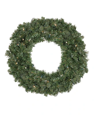 Northlight 30" Pre-Lit Led Canadian Pine Artificial Christmas Wreath - Clear Lights