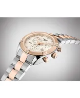 Tissot Women's Swiss Chronograph T-Classic Pr 100 Diamond (1/20 ct. t.w.) Two-Tone Pvd Stainless Steel Bracelet Watch 38mm