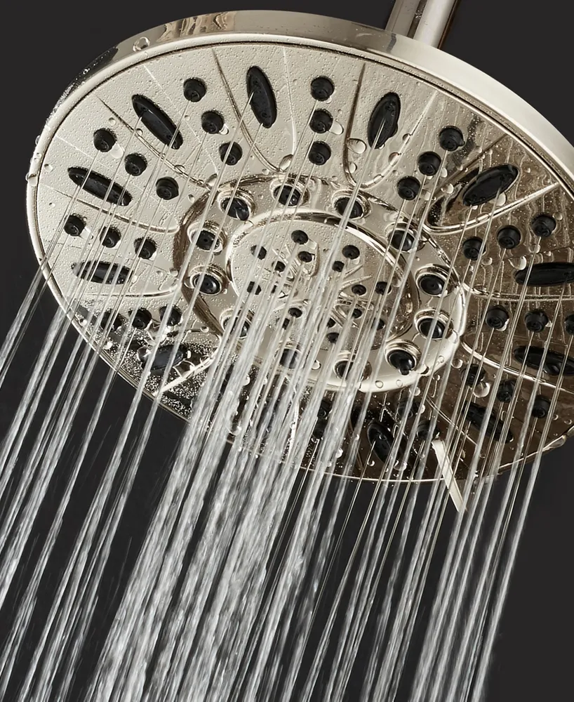 AquaDance High-Pressure Multiple Setting 7-in Rainfall Shower Head with Pause Mode