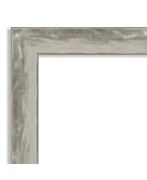 Amanti Art Waveline Silver-tone Framed Bathroom Vanity Wall Mirror, 32.38" x 26.38"