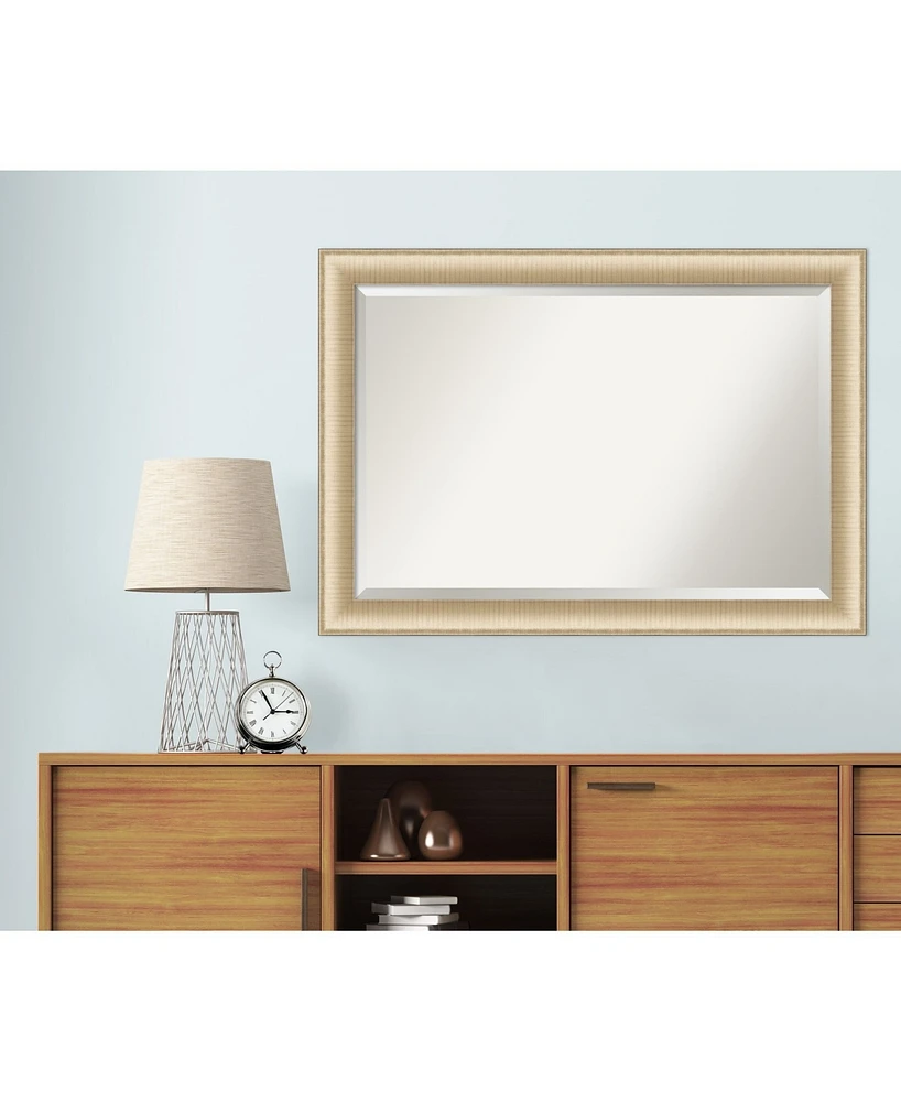 Amanti Art Elegant Brushed Honey Framed Bathroom Vanity Wall Mirror, 40.75" x 28.75"
