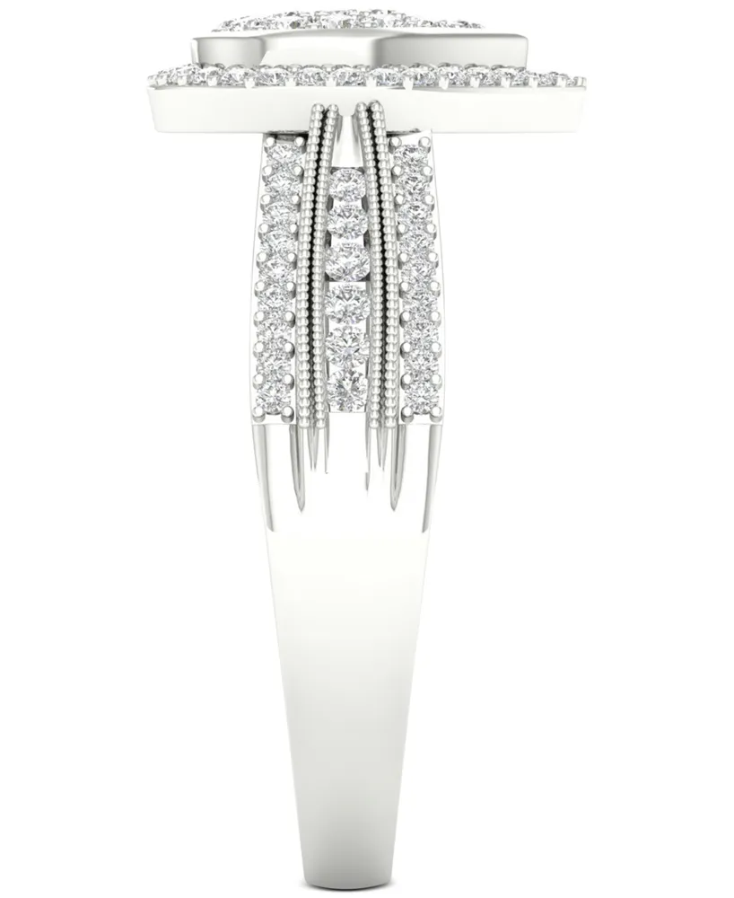Diamond Teardrop Cluster Statement Ring (1/2 ct. t.w.) Sterling Silver