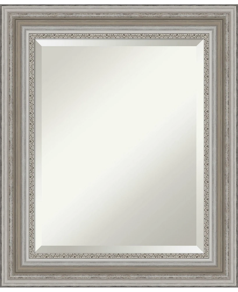 Amanti Art Parlor Silver-tone Framed Bathroom Vanity Wall Mirror