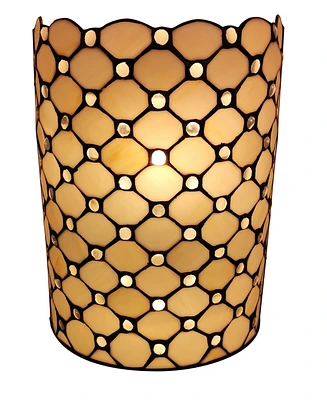 Amora Lighting Tiffany Style 2-Light Jeweled Wall Sconce