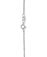 Lightweight 14k Yellow Gold Necklace, 16" Light Rope Chain (1mm)