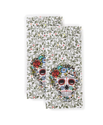 Fiesta Skull & Vine Kitchen Towel, Set of 2