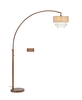 Artiva Usa Elena Iii 81" Led Arched Crystal Floor Lamp with Dimmer