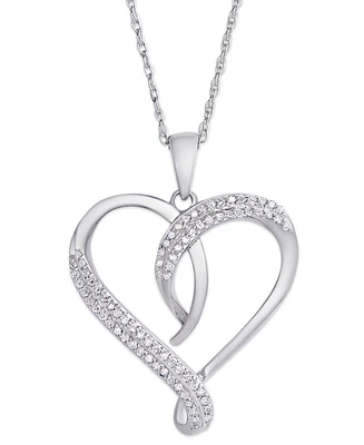 Diamond 1/4 ct. t.w. Heart Pendant Necklace in Sterling Silver