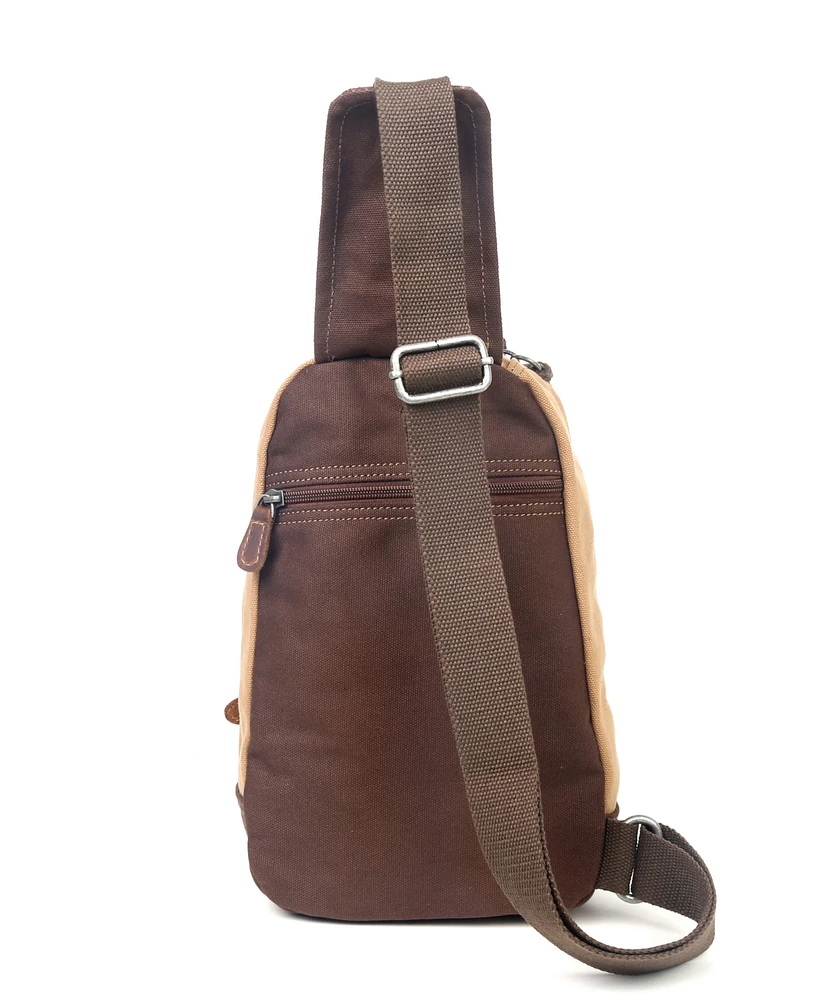Tsd Brand Hidden Woods Canvas Sling Bag