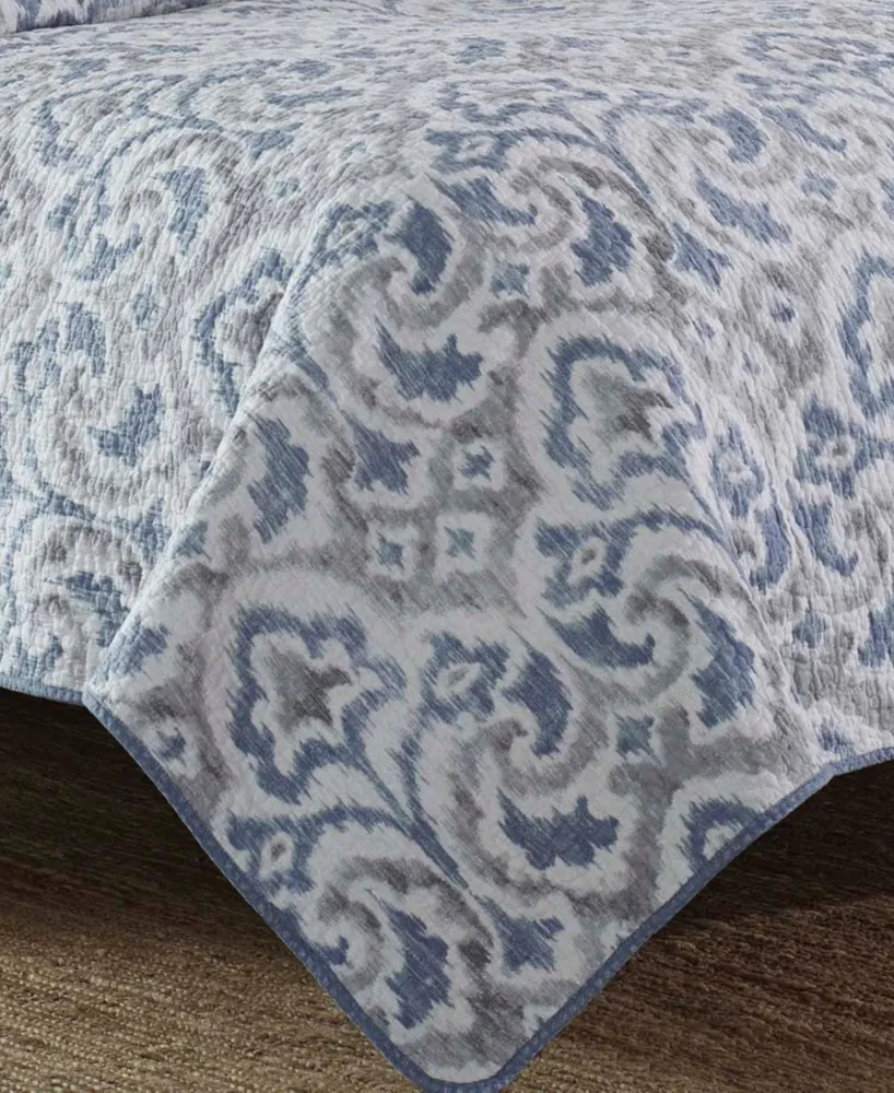 Closeout! Tommy Bahama Cape Verde Smoke Reversible 2-Piece Quilt Set, Twin