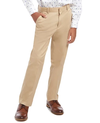 Tommy Hilfiger Big Boys Front Pressed Crease Fine Twill Machine Washable Pants