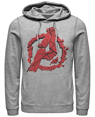 Marvel Men's Avengers Endgame Shattered Logo, Pullover Hoodie