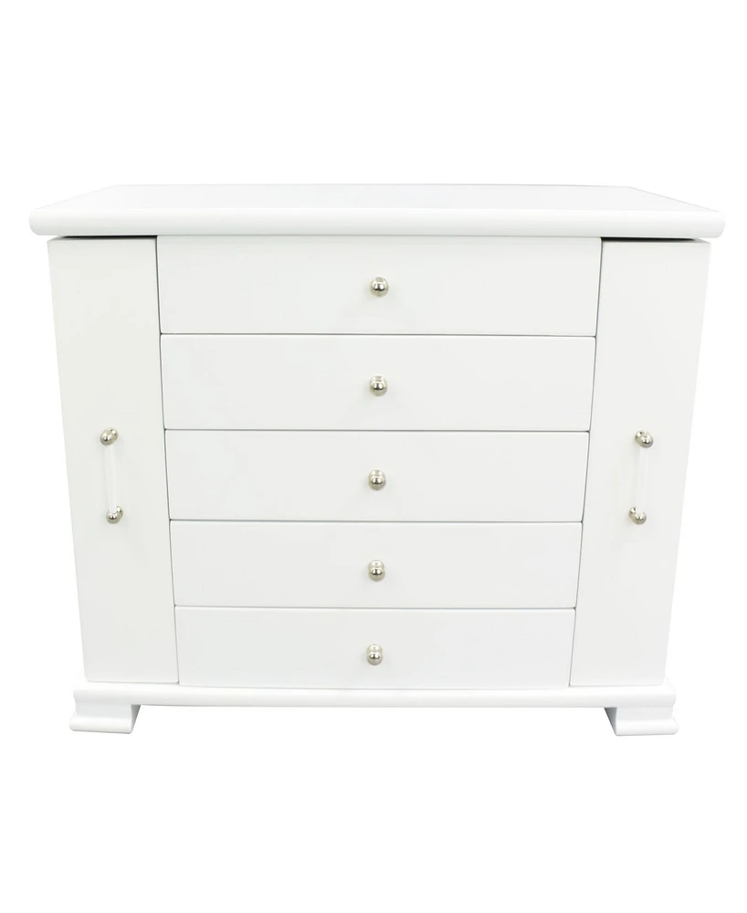 Pko Inc Wooden Jewelry Box, White