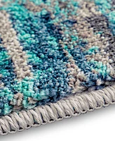 Closeout! Scott Living Expressions Precipice Lagoon 2'4" x 7'10" Runner Rug