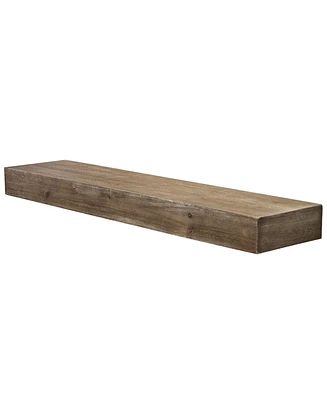 American Art Decor Rustic Wood Floating Wall Shelf