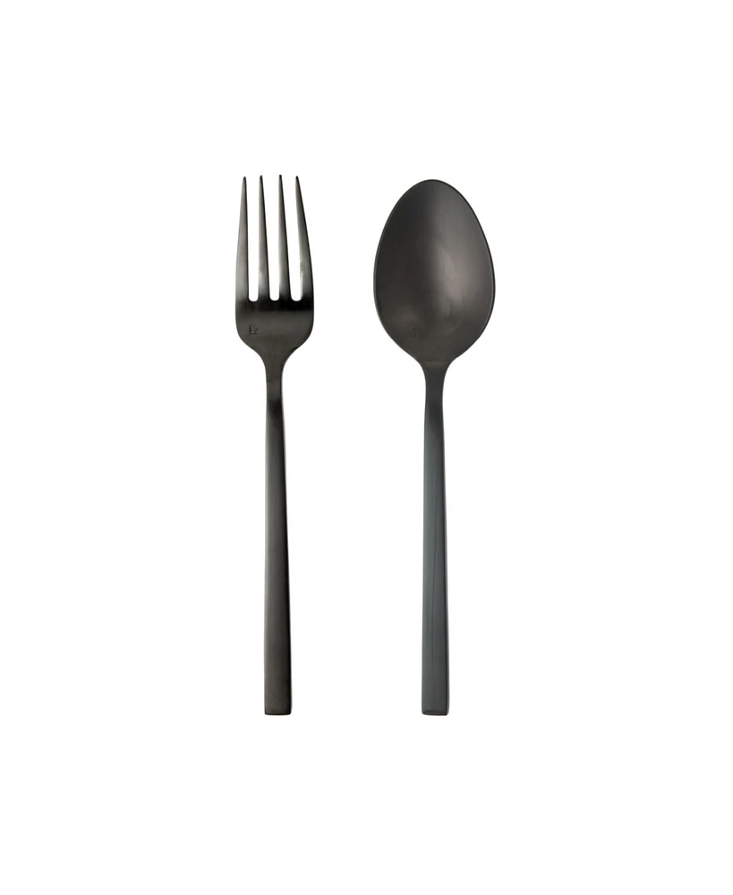 Fortessa Arezzo Brushed Black 2pc Serving Set